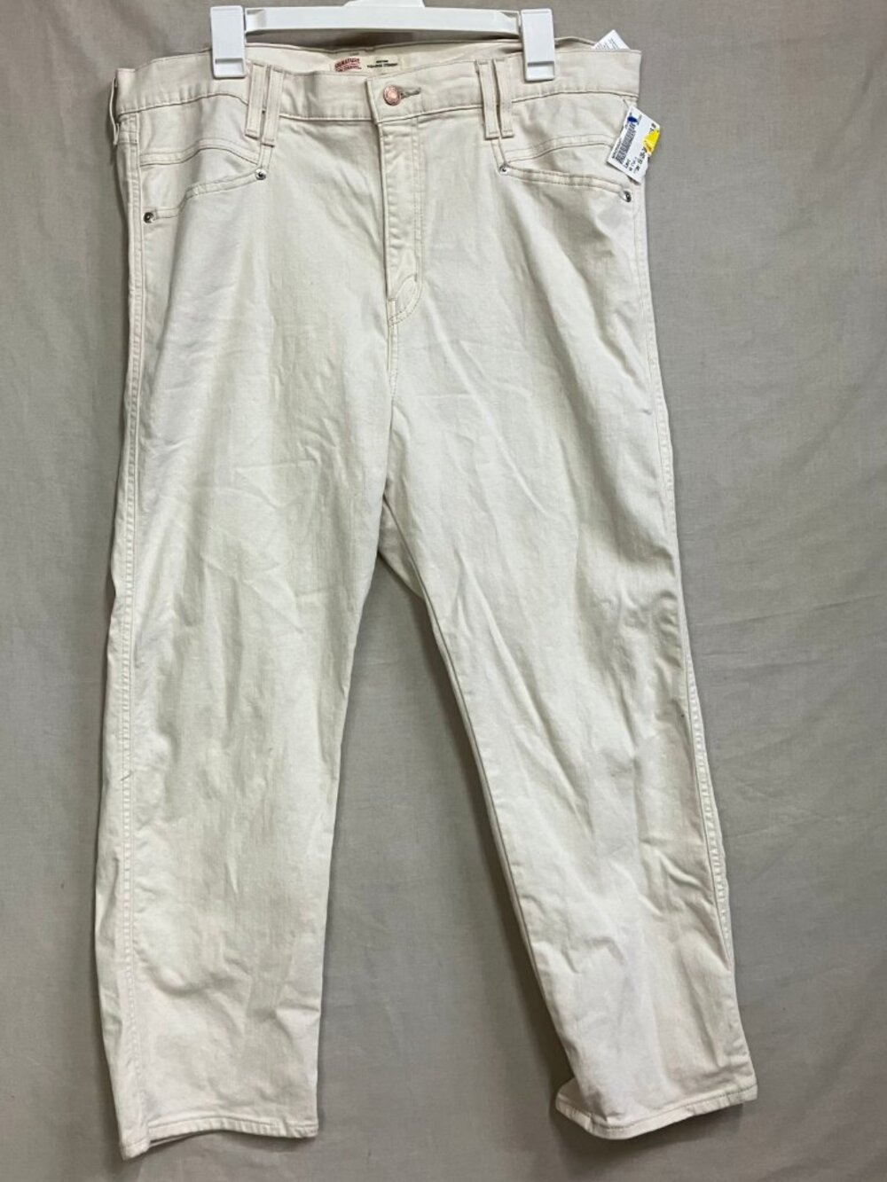 Levi Strauss Signature Heritage Straight Jeans Women's 36 White High Rise Denim